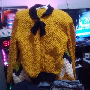 Valentino Cardigan with Navy Blue bow tie